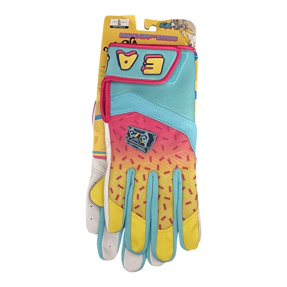 Easton Walk-Off Ethos Batting Gloves Adult Large Spring Break Retro Cassette